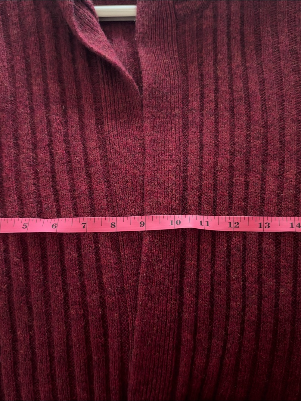 Smart Set Ribbed Hooded Open-Front Cardigan - Wine - Picture 9 of 9